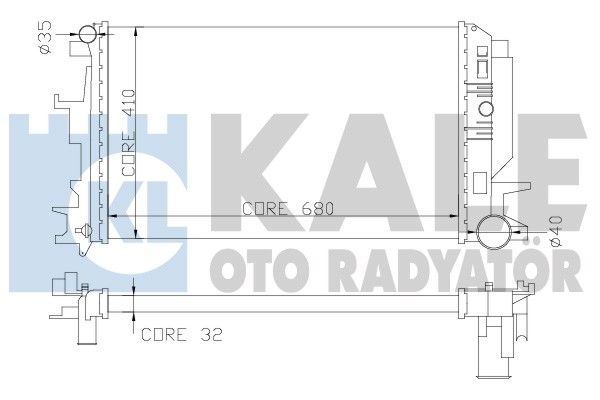 KALE OTO RADYATÖR Jäähdytin,moottorin jäähdytys 373900